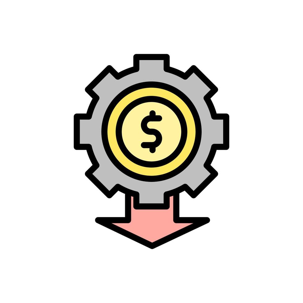 gear arrow dollar vector icon