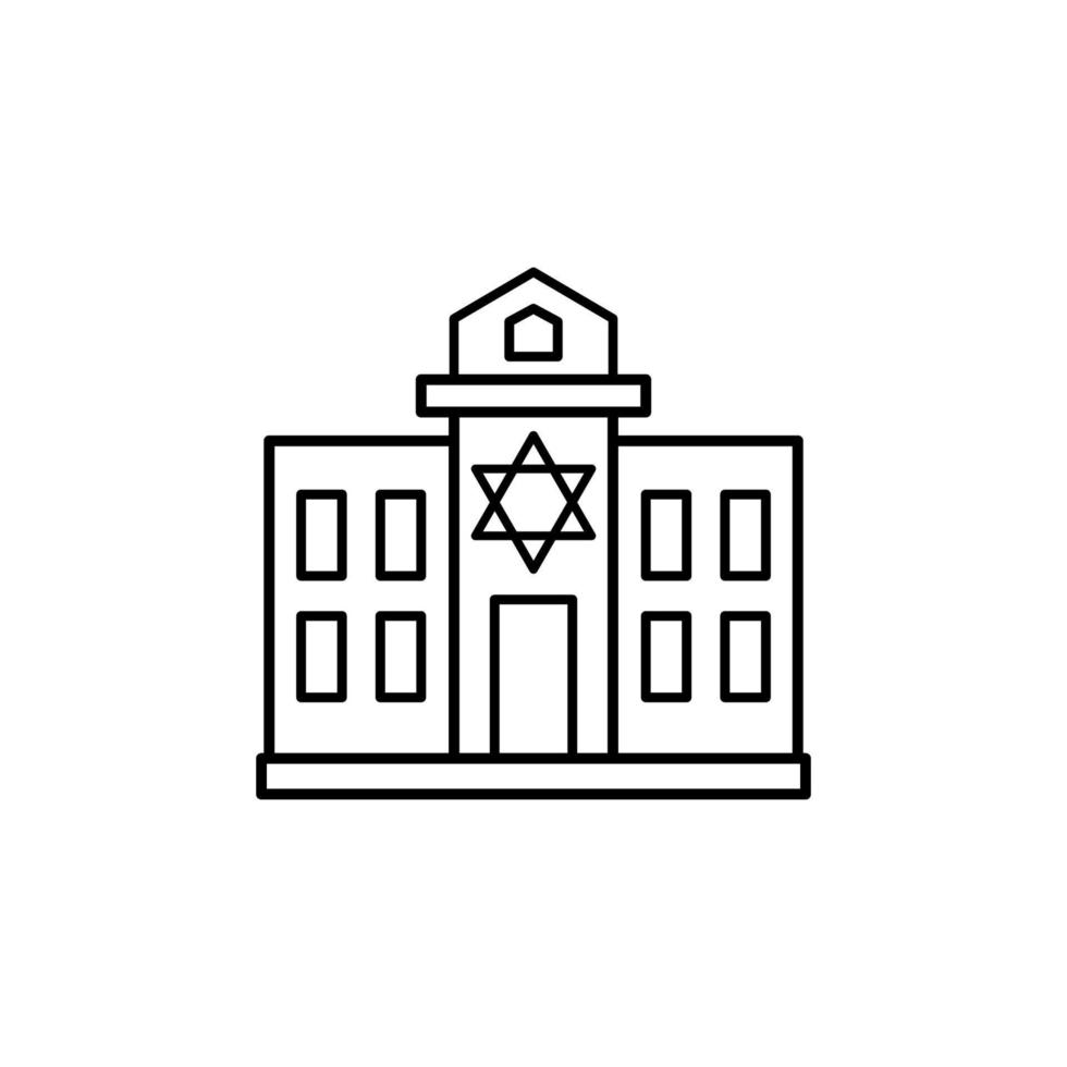 Synagogue, Judaism vector icon