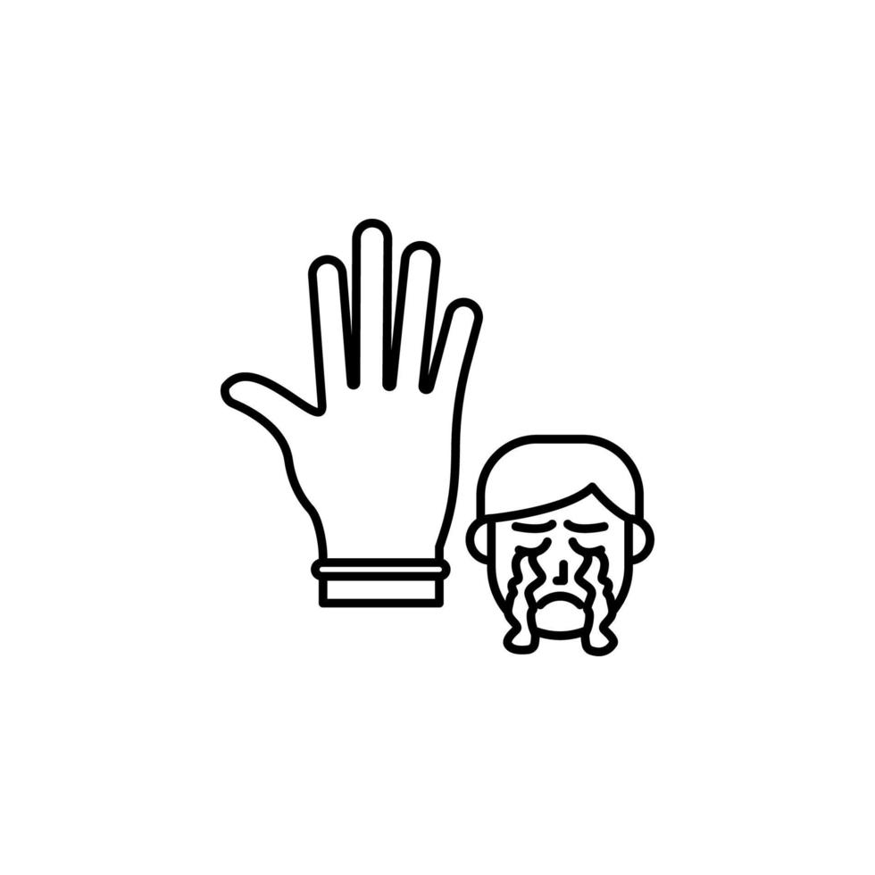 Latex, allergic face vector icon
