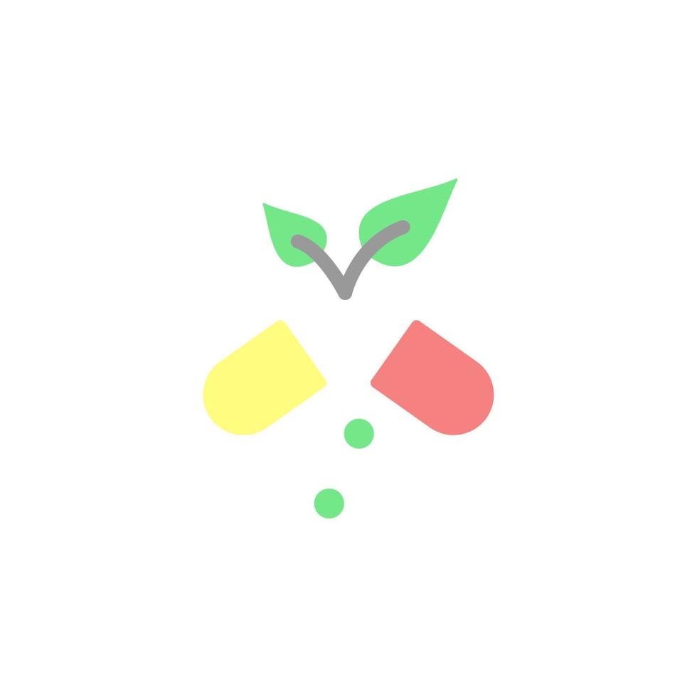 Herbal medicine leaf vector icon