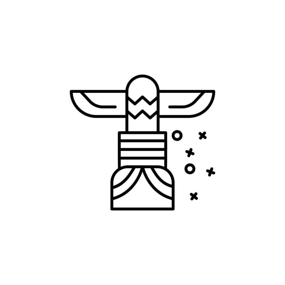 Totem architecture culture vector icon