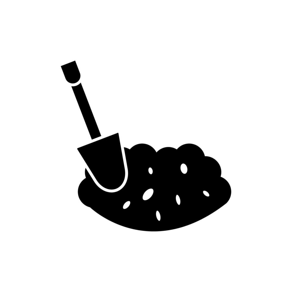 Shovel soil vector icon