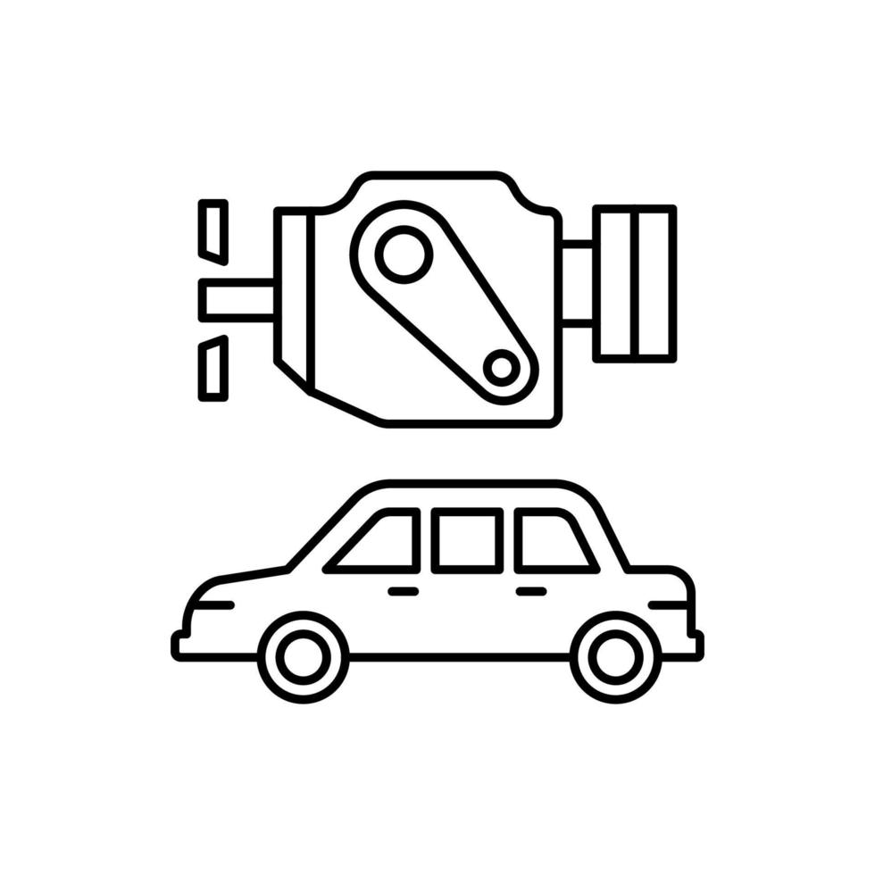 Motor, car repair vector icon