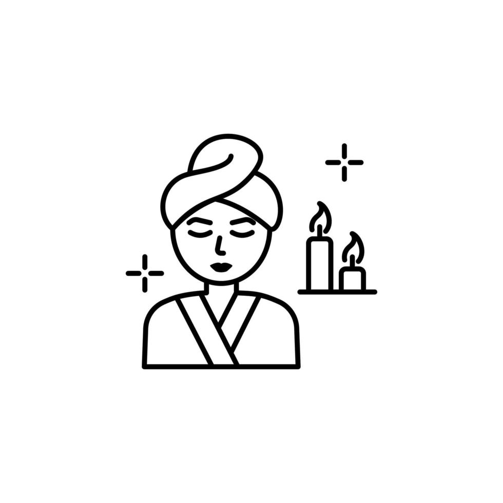Relax candles vector icon