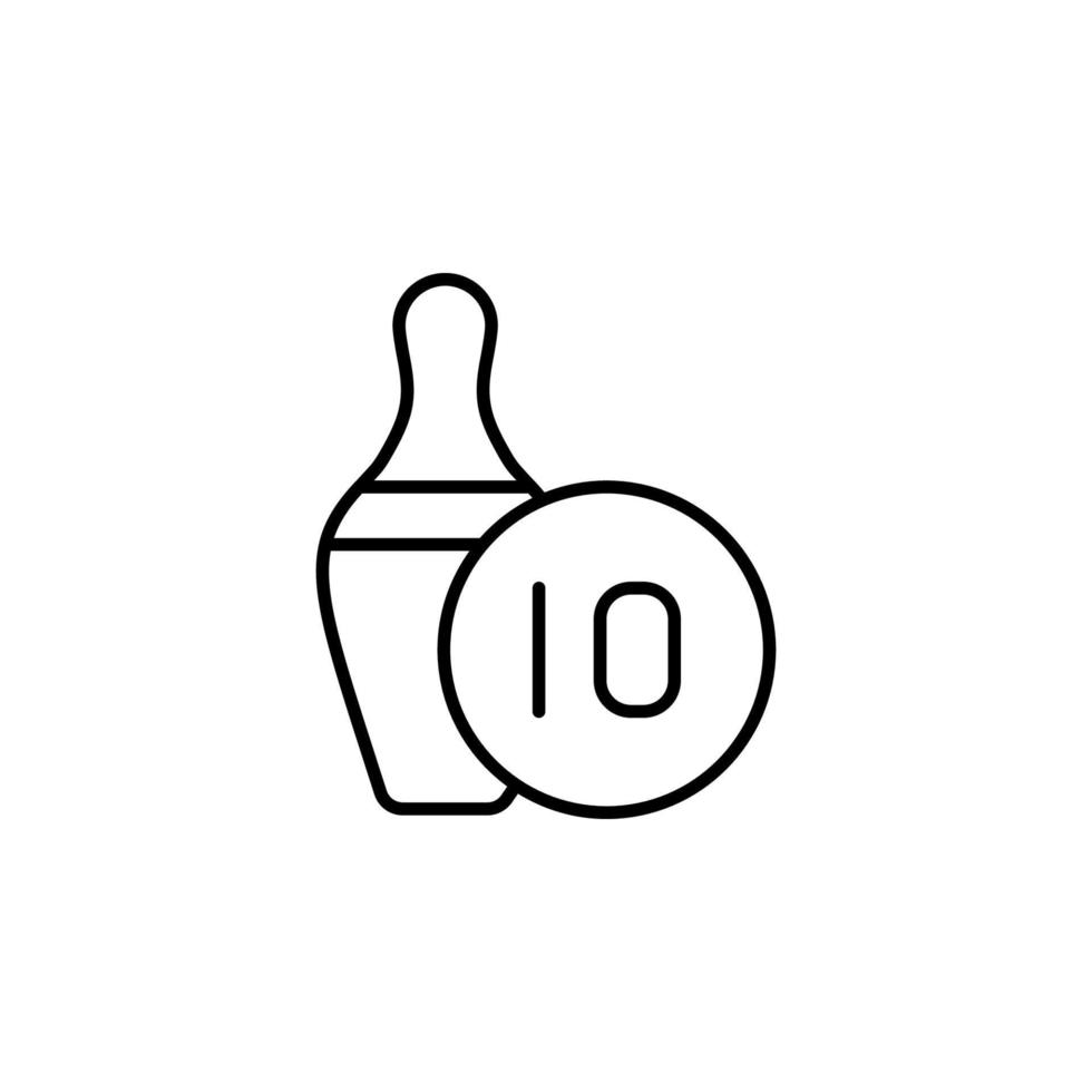 Bowling balls bowling pins 10 vector icon