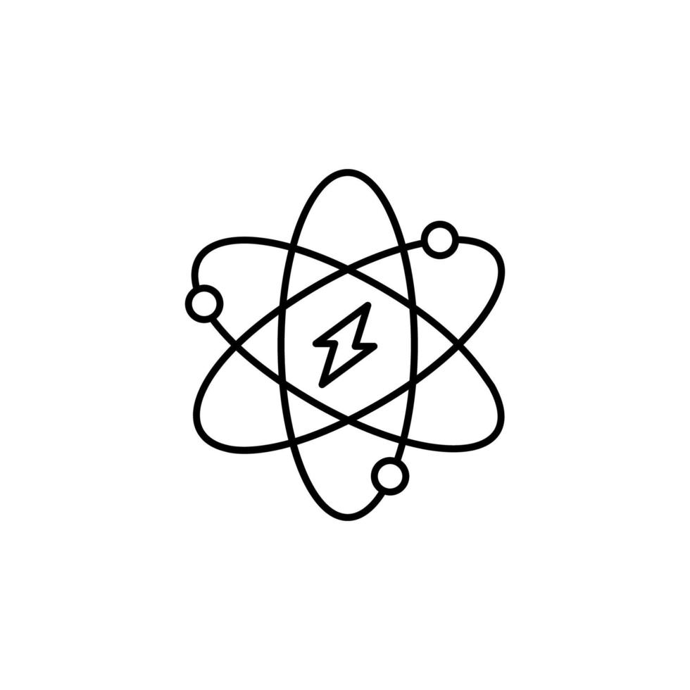 Atomic energy vector icon