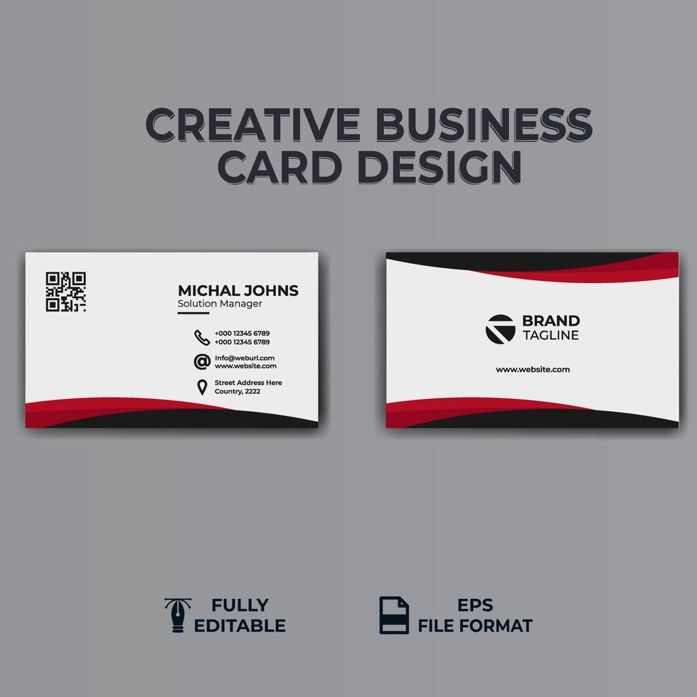 creative colorful business card design template vector