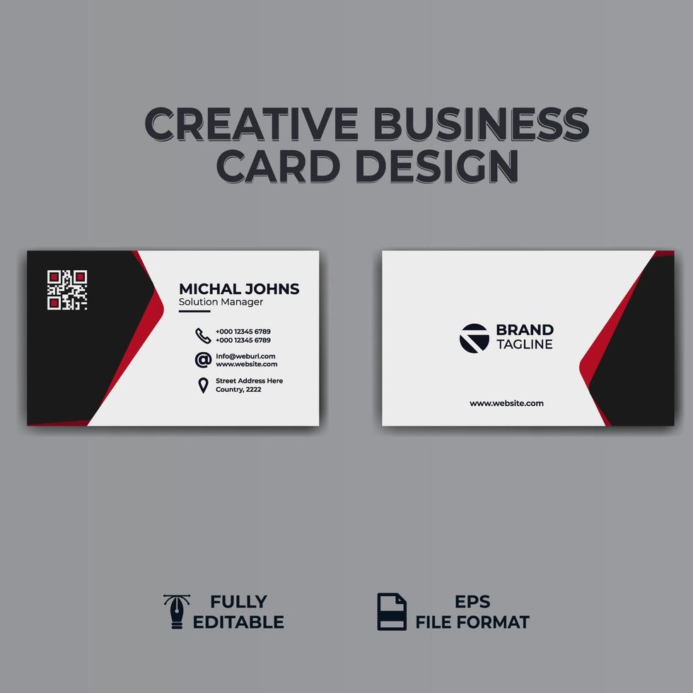 creative colorful business card design template vector