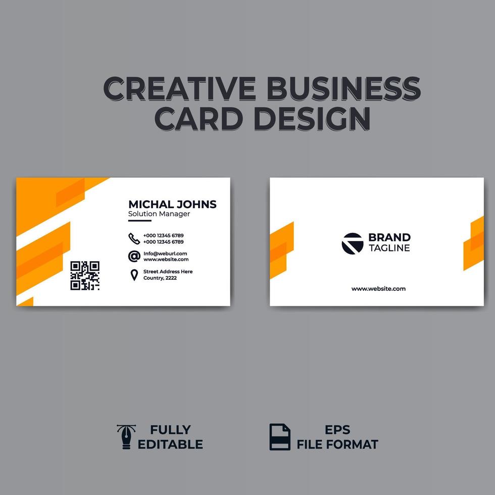 creative colorful business card design template vector