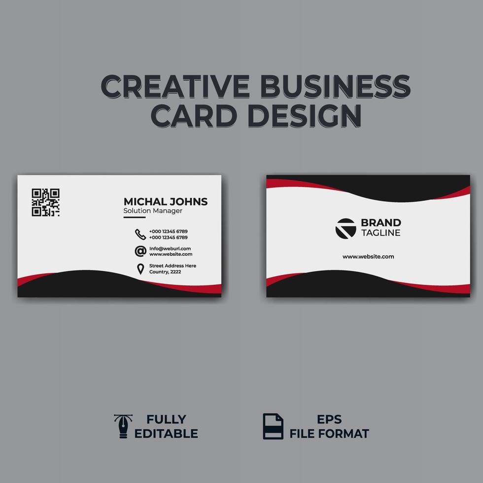 creative colorful business card design template vector