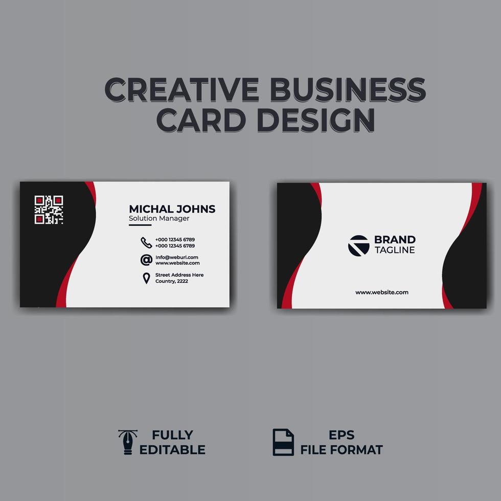 creative colorful business card design template vector