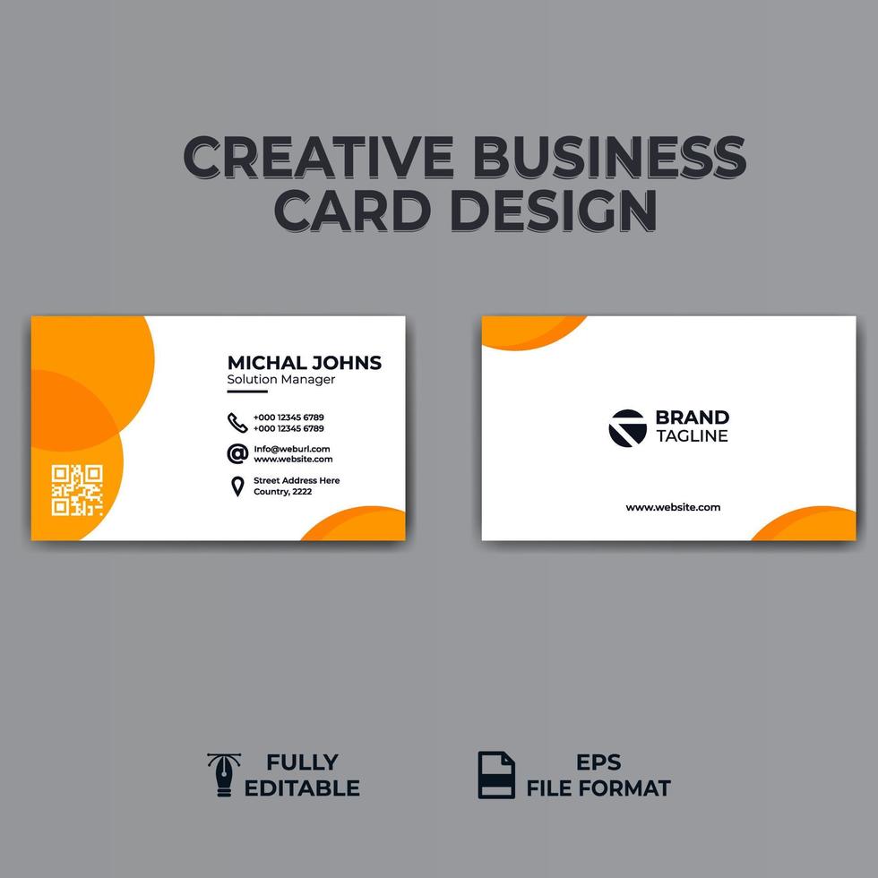 creative colorful business card design template vector