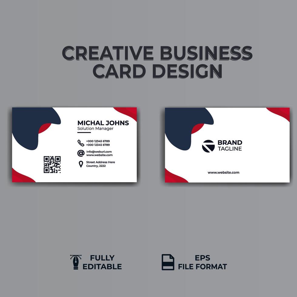 creative colorful business card design template vector