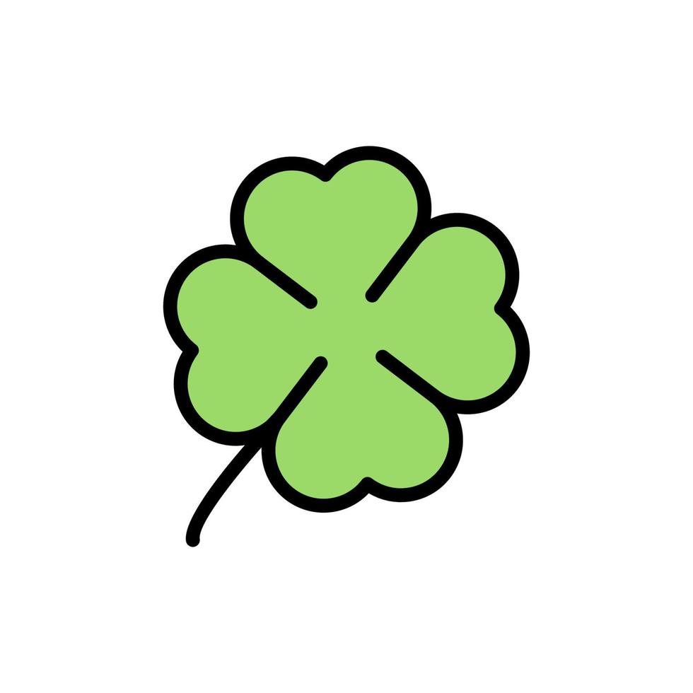 Leaf quatrefoil outline color vector icon