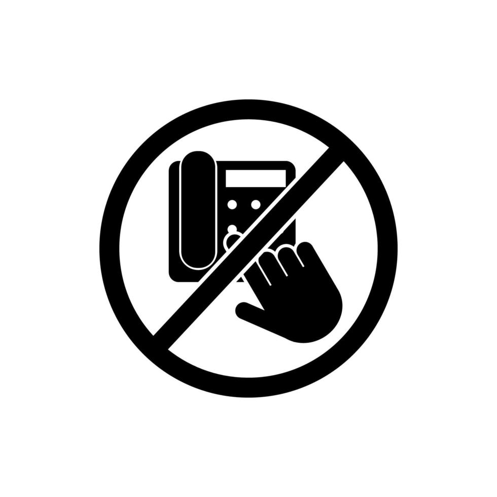 not touch phone vector icon