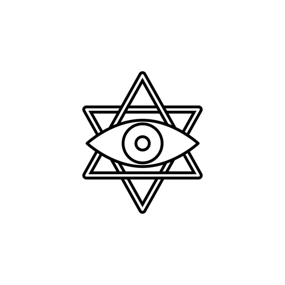 Esoteric, magic, eye vector icon