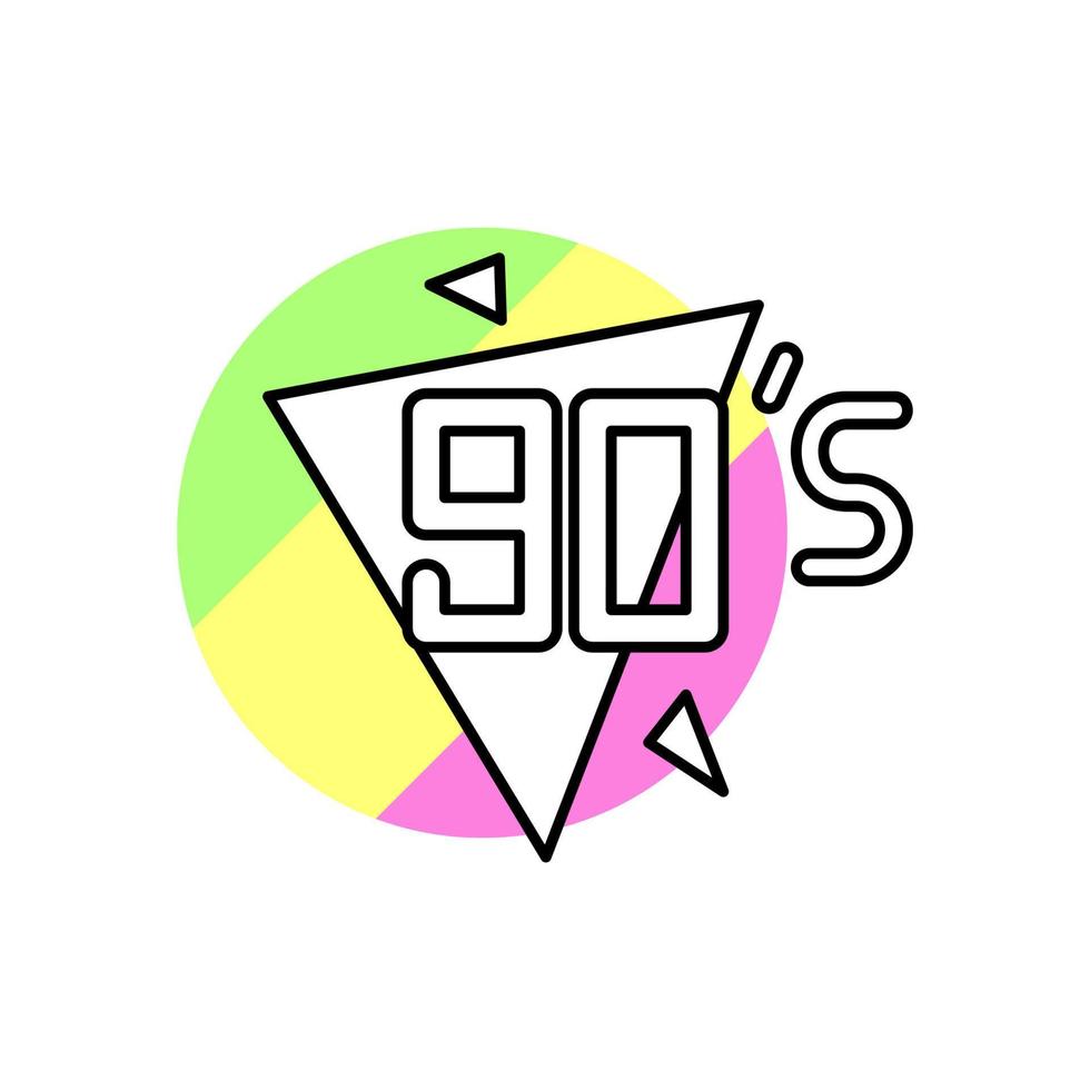 década el 90s vector icono