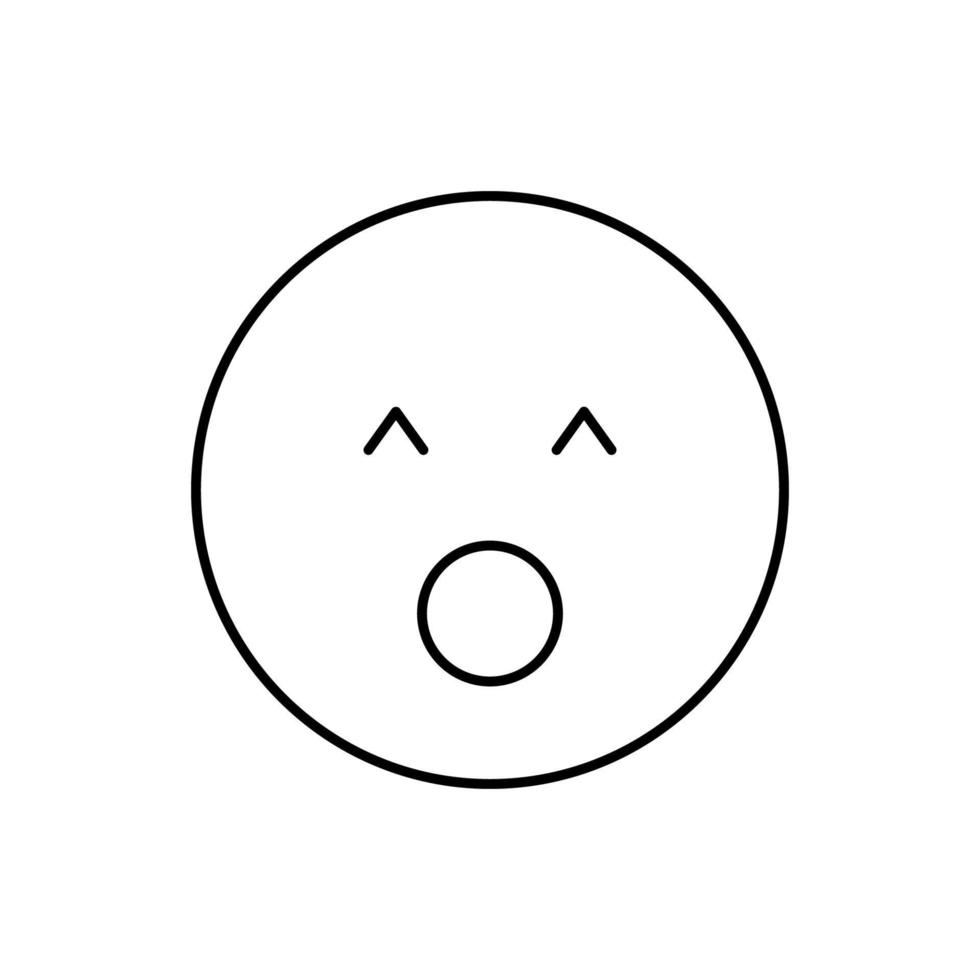 Surprised, closed eyes, emotions vector icon