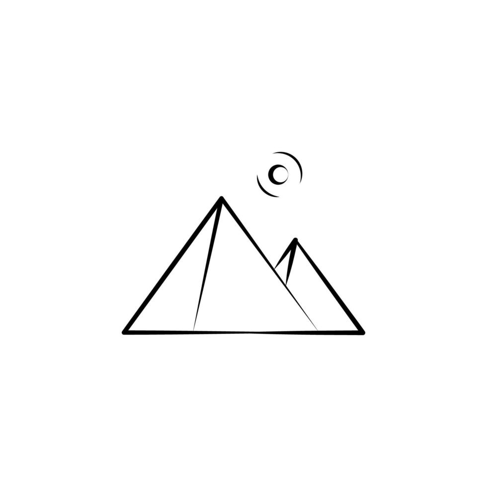 pyramids of egypt vector icon