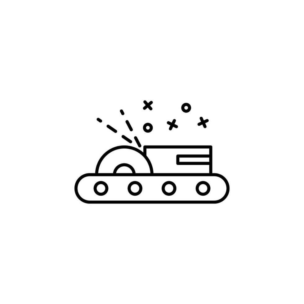 Factory machine technology vector icon