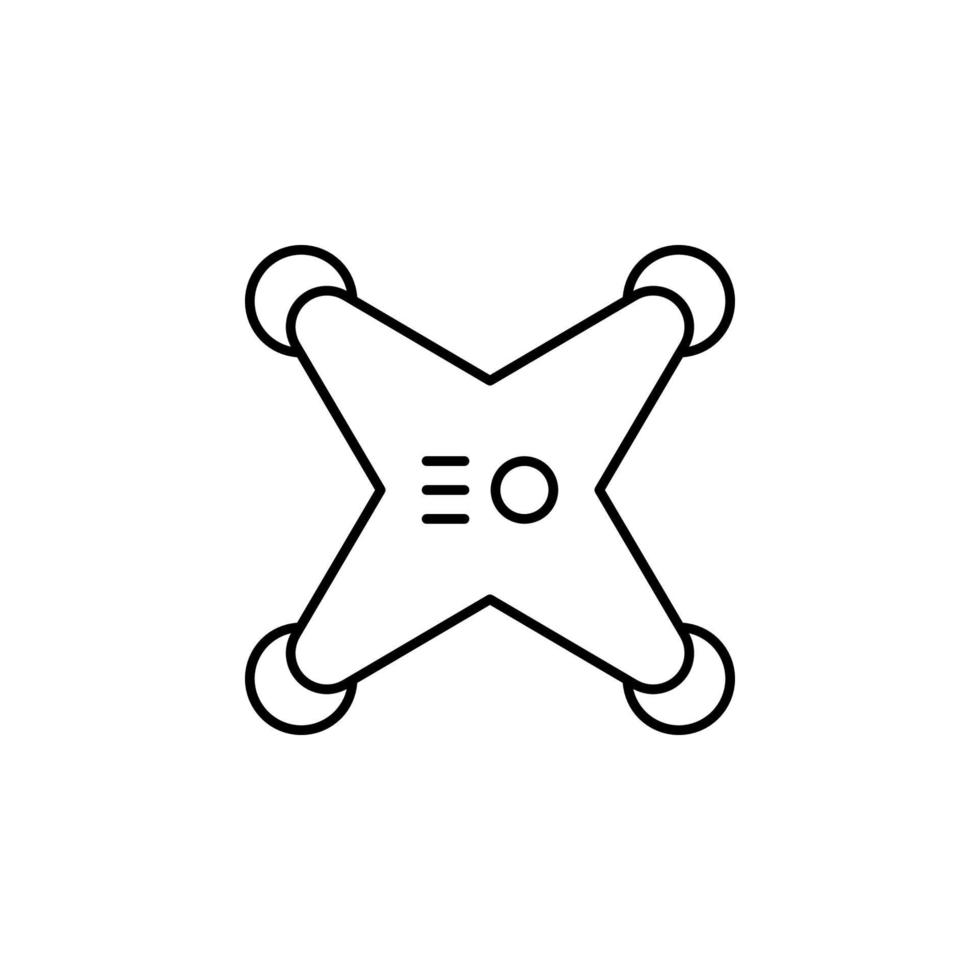 drone field outline vector icon