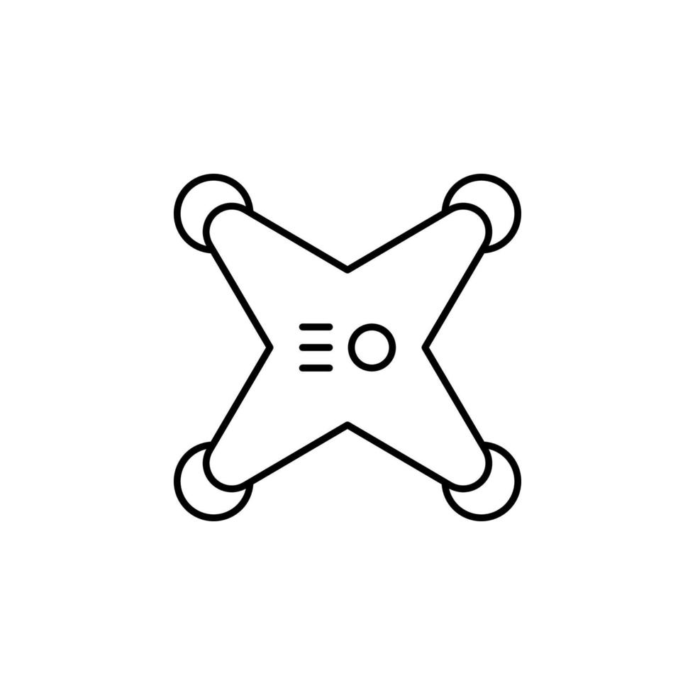 drone field outline vector icon