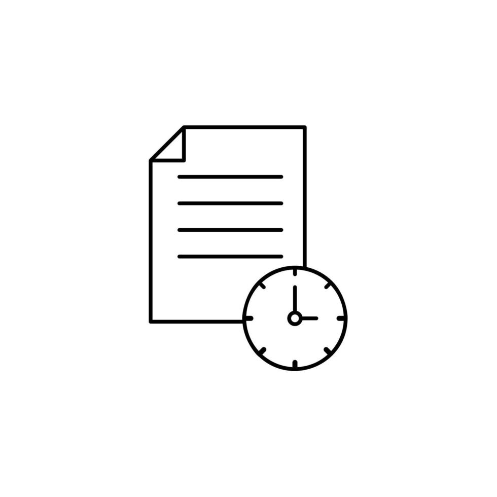 Message, clock, document vector icon