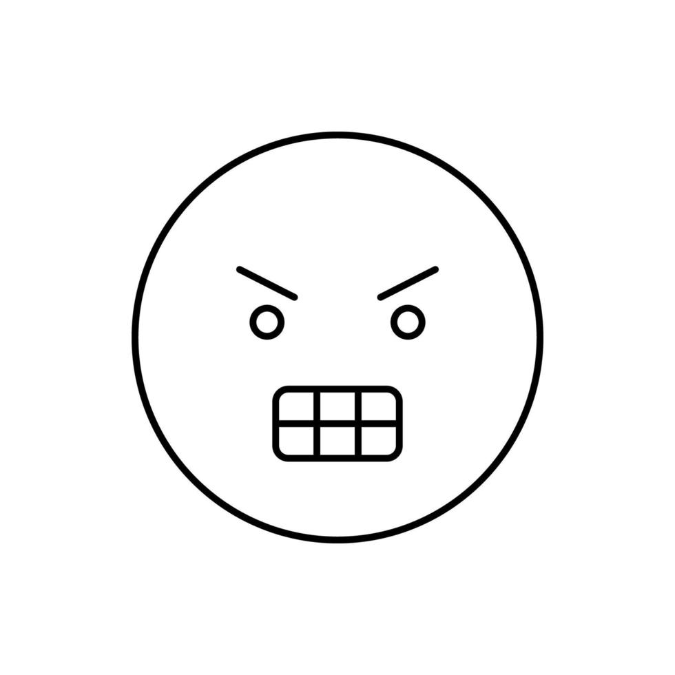 Furious, emotions vector icon