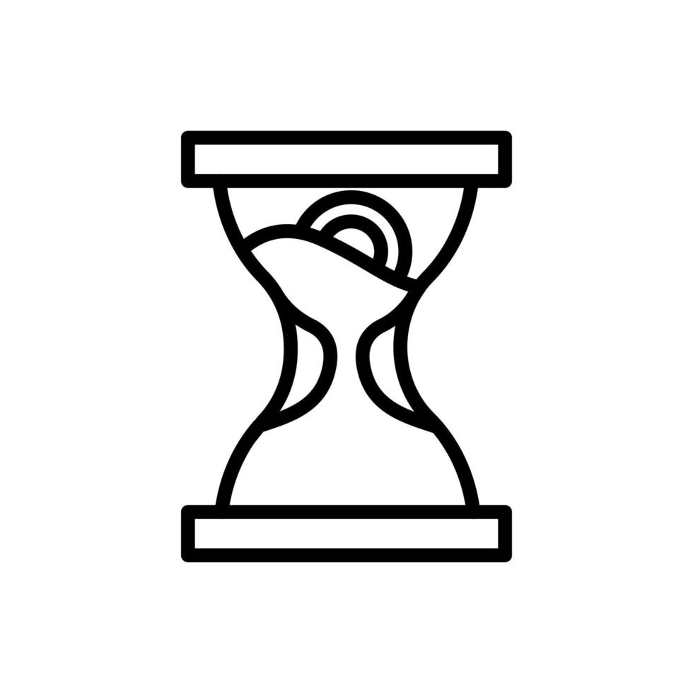 coin hourglass vector icon