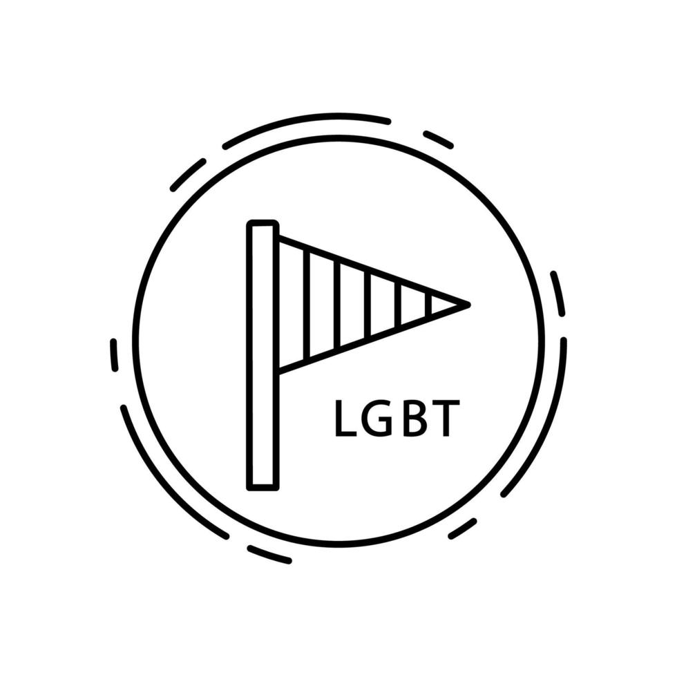 bandera, lgbt vector icono