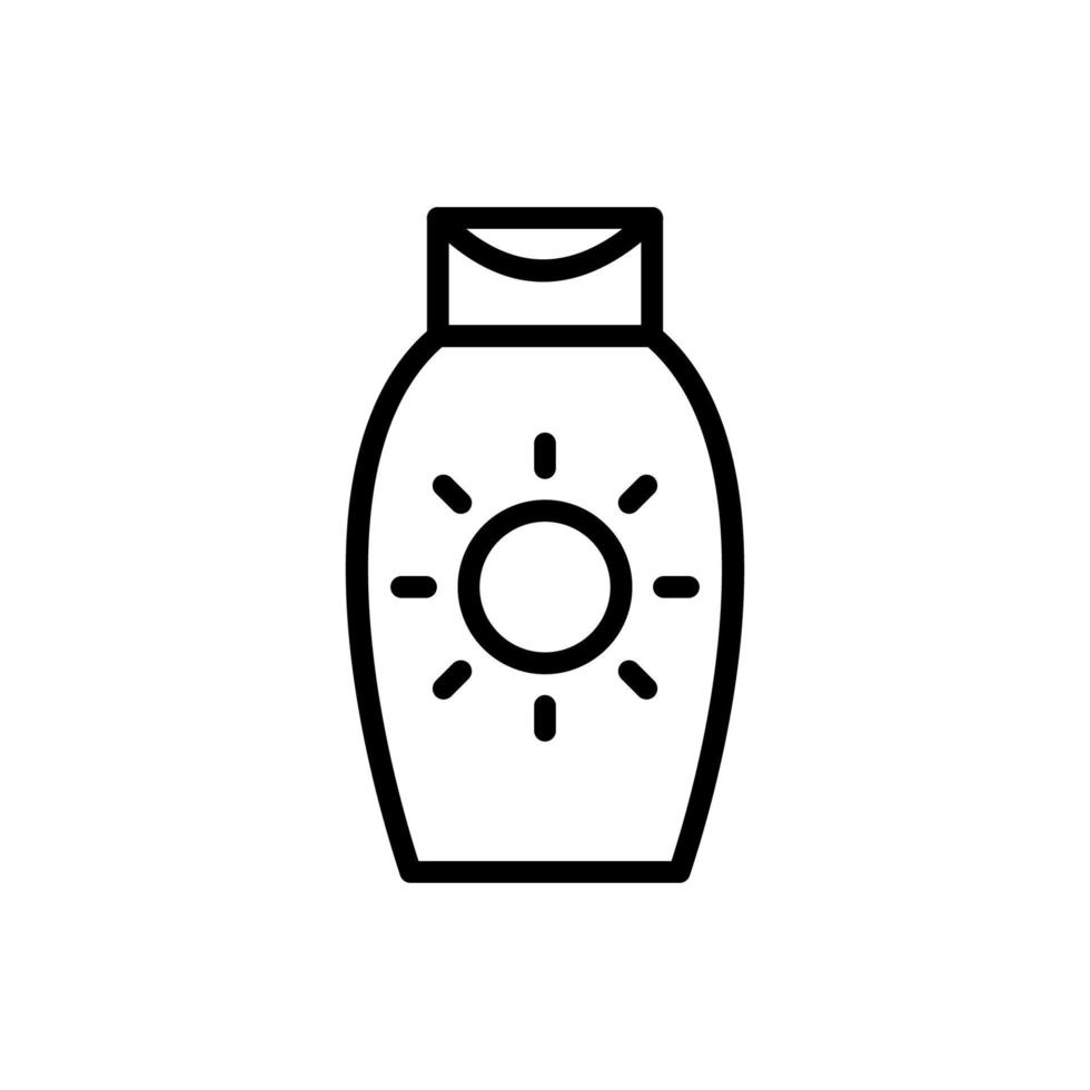 Sunscreen, cream vector icon
