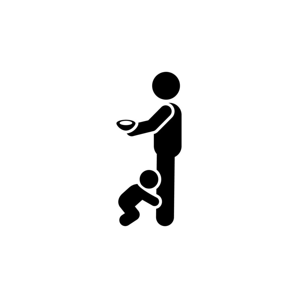 Food, Baby, father vector icon