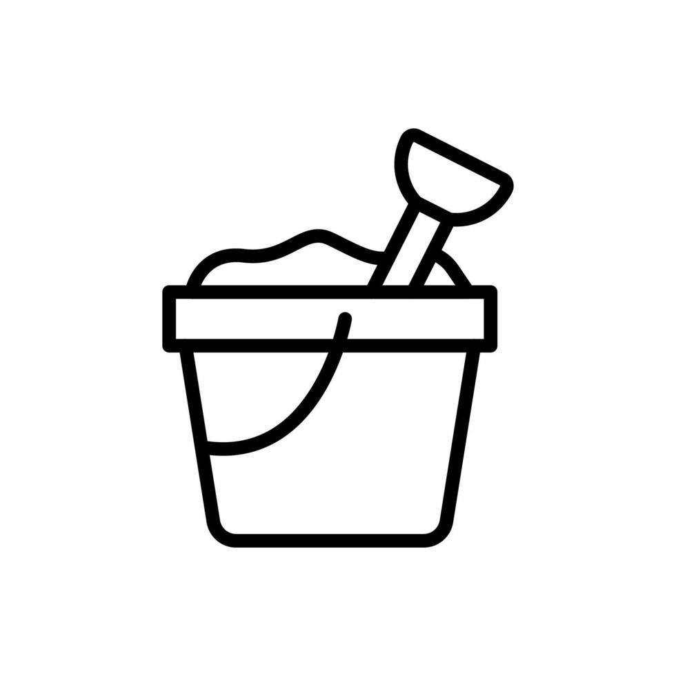 Sand, bucket vector icon