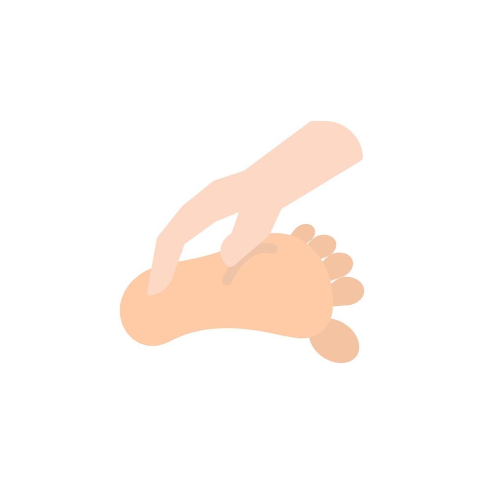 Reflexology hand toe vector icon