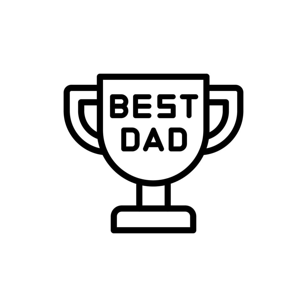 Trophy, Best Dad vector icon