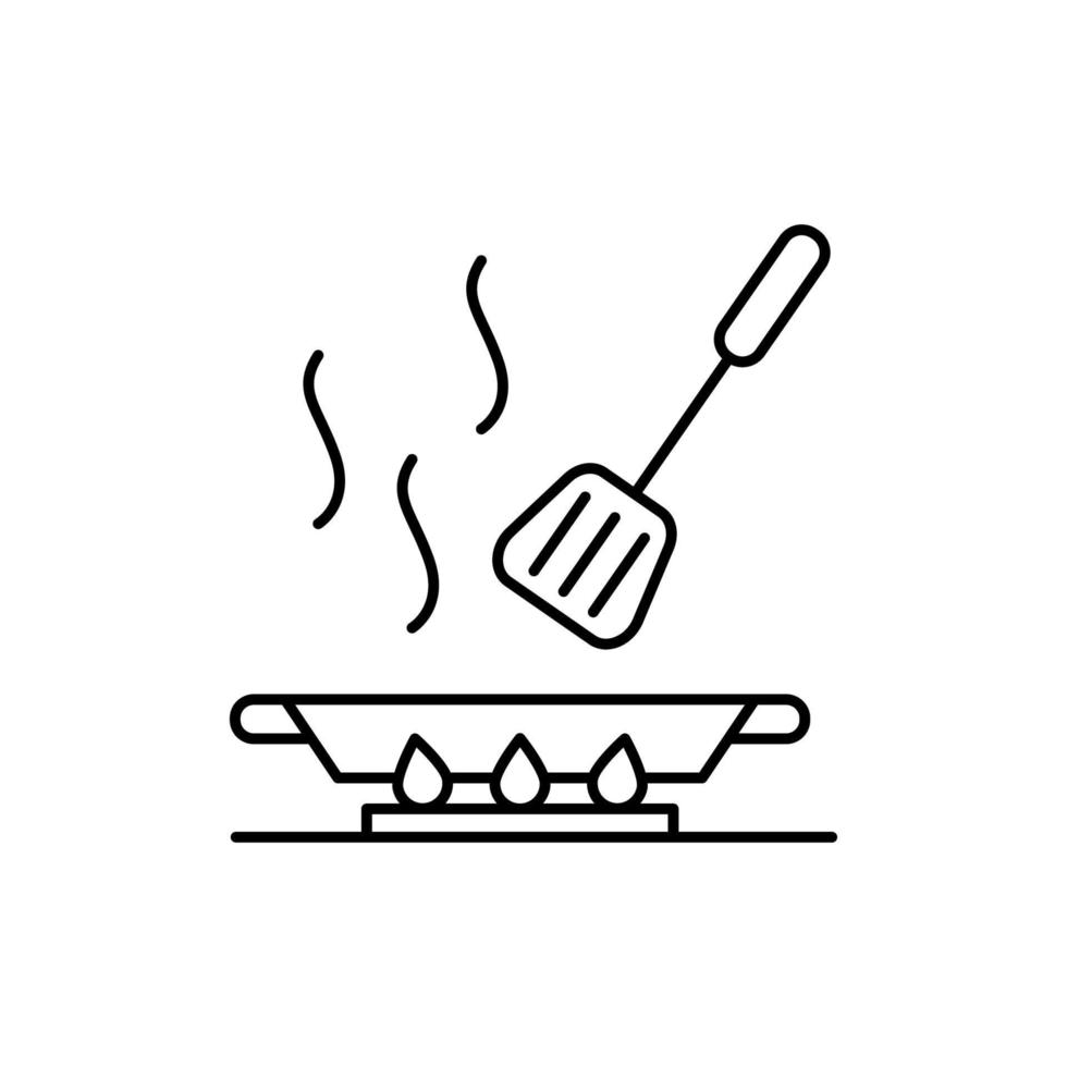 Pan stove vector icon