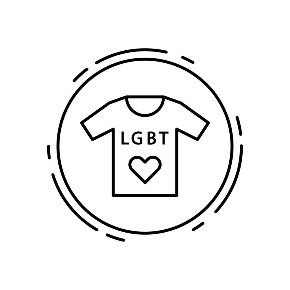 T shirt, lgbt vector icon
