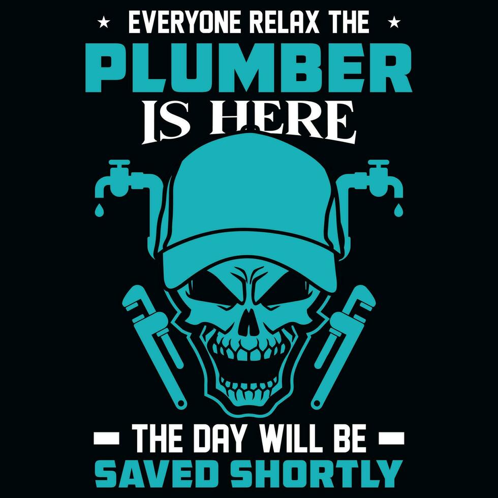 Plumber tshirt design vector