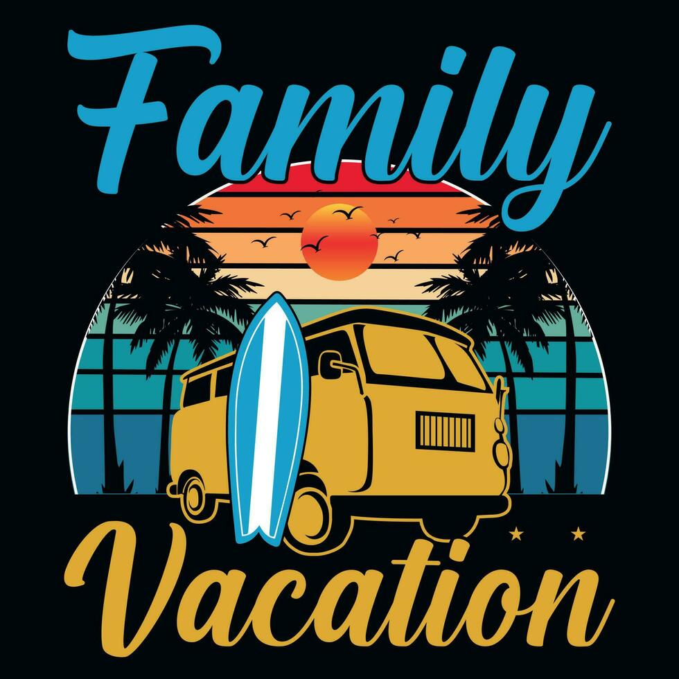 Summer surfing graphics tshirt design vector