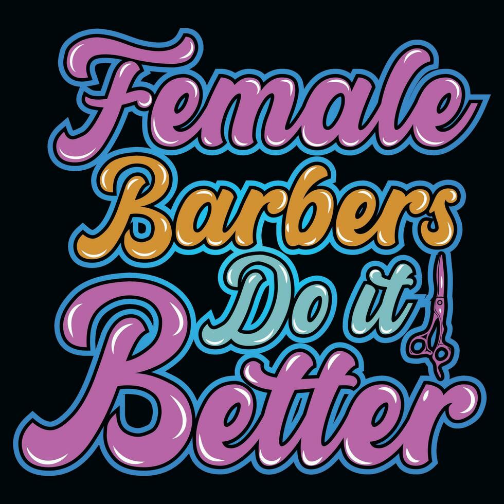 Barber tshirt design vector
