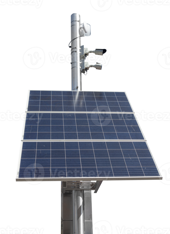 säkerhet kamera med sol- panel png