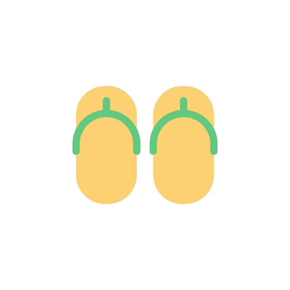 Flip flops color vector icon