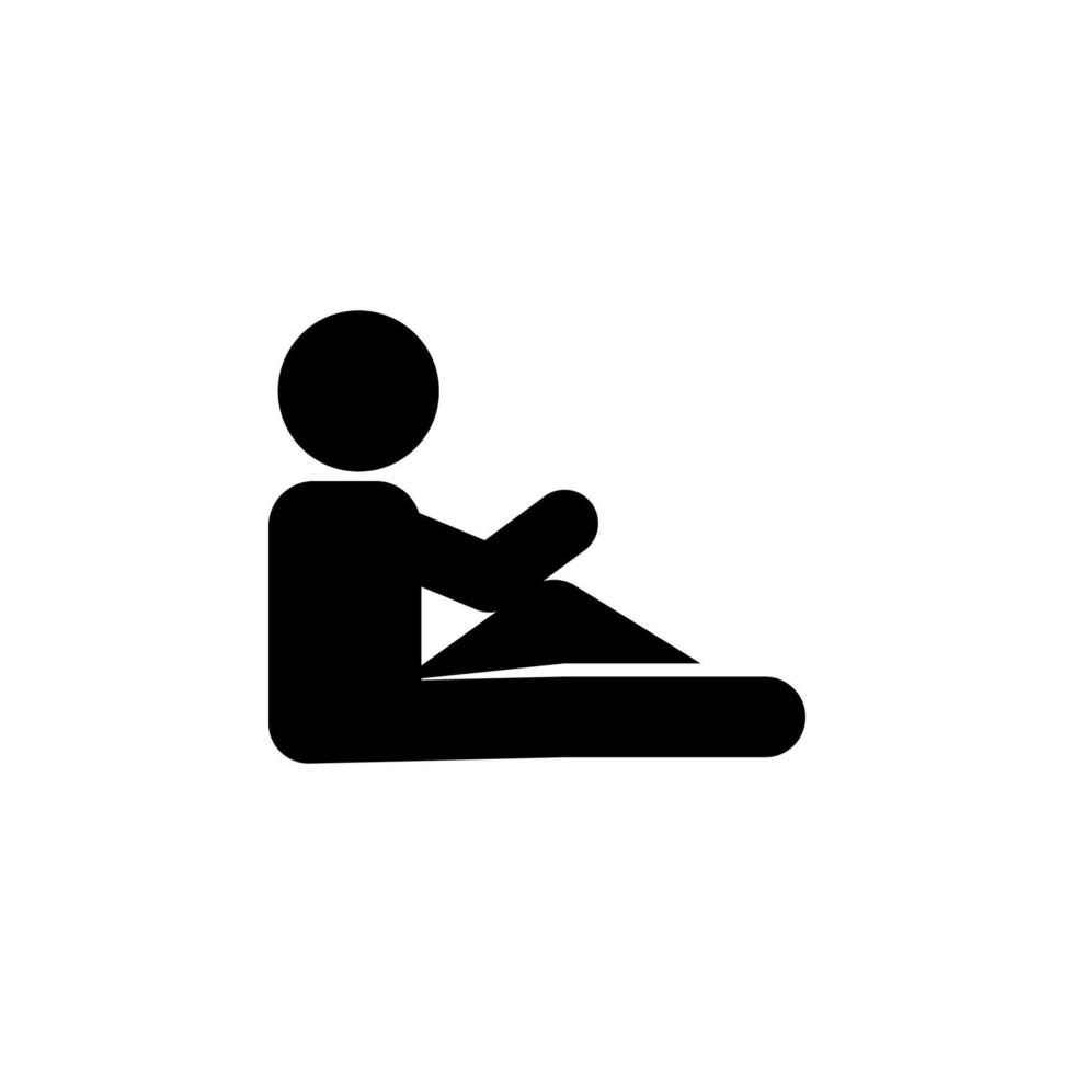 Man, floor, sitting vector icon