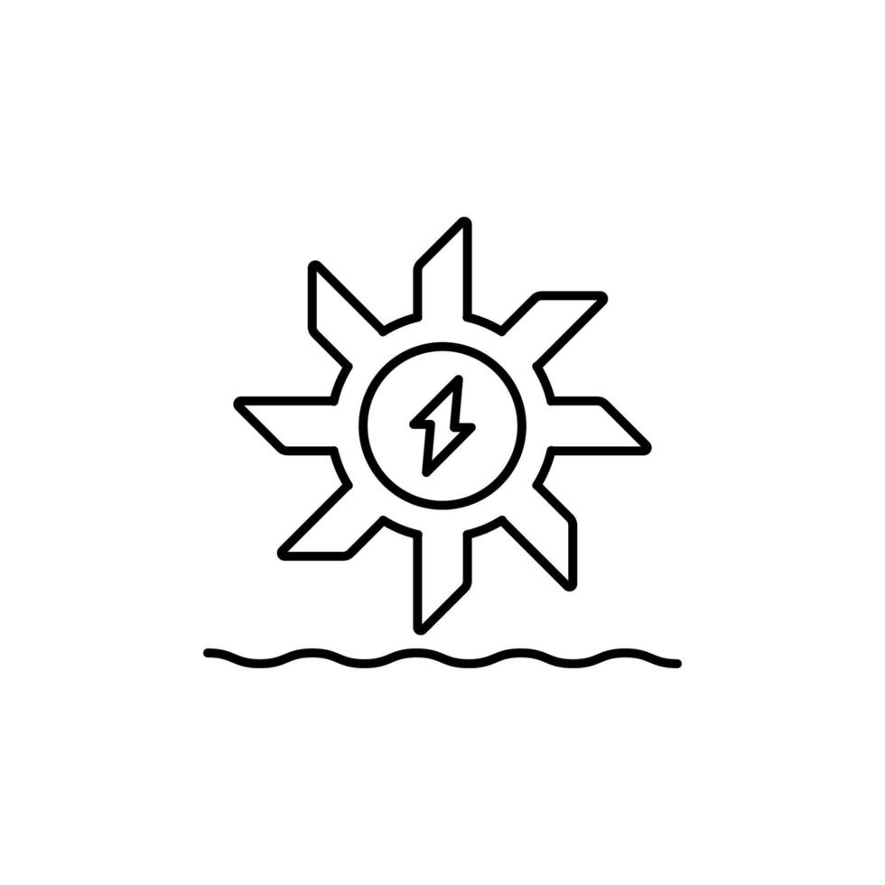 Hydro power, energy vector icon