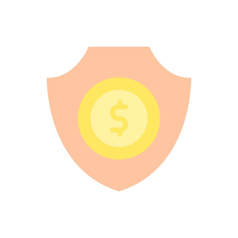 shield coin dollar vector icon