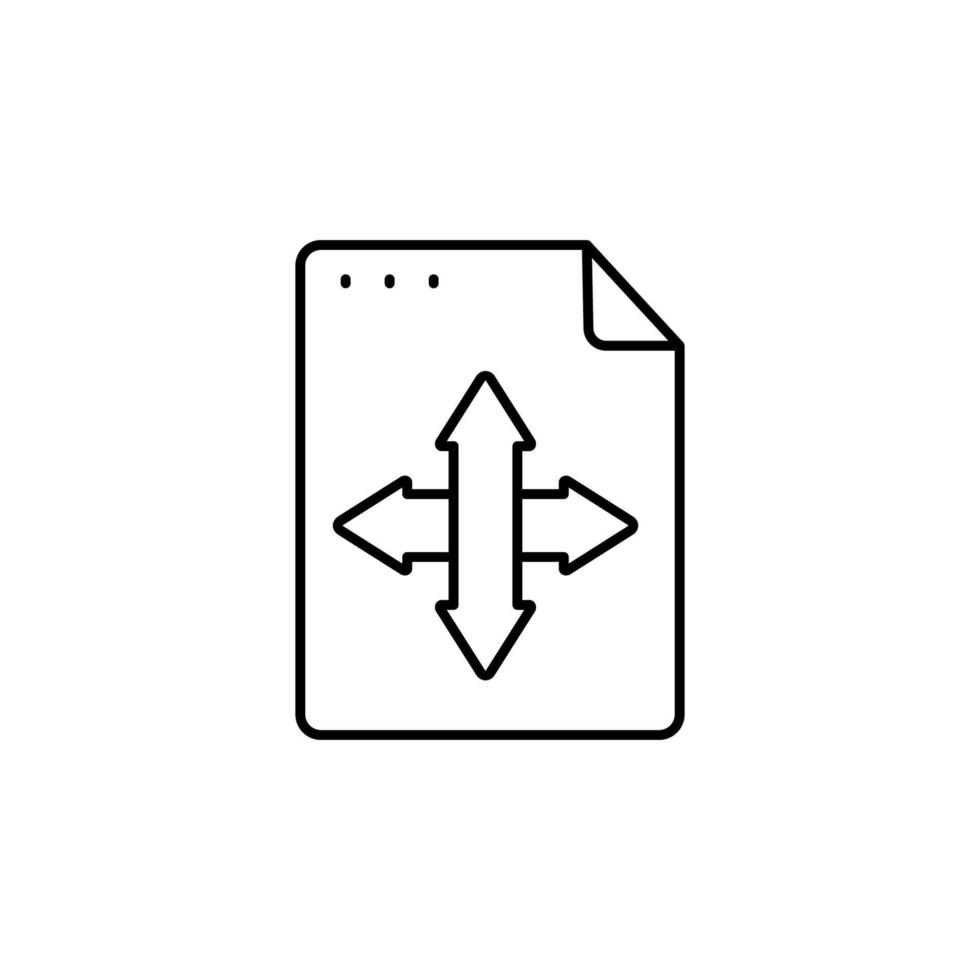 File, document, arrows vector icon