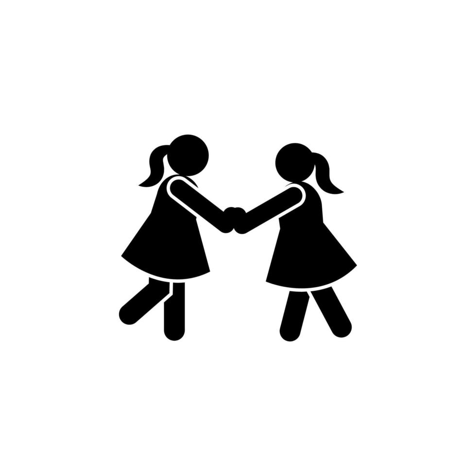 Girls friend vector icon