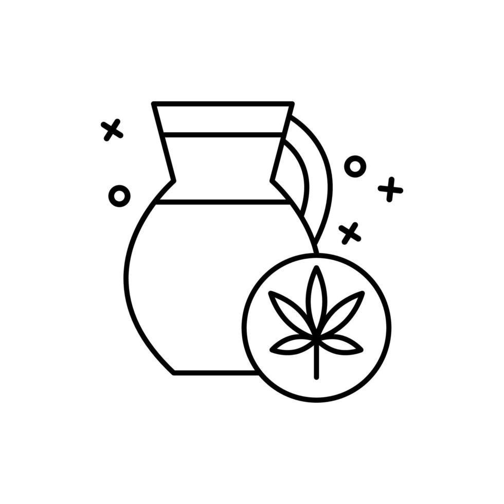 Marijuana drinks oil vector icon