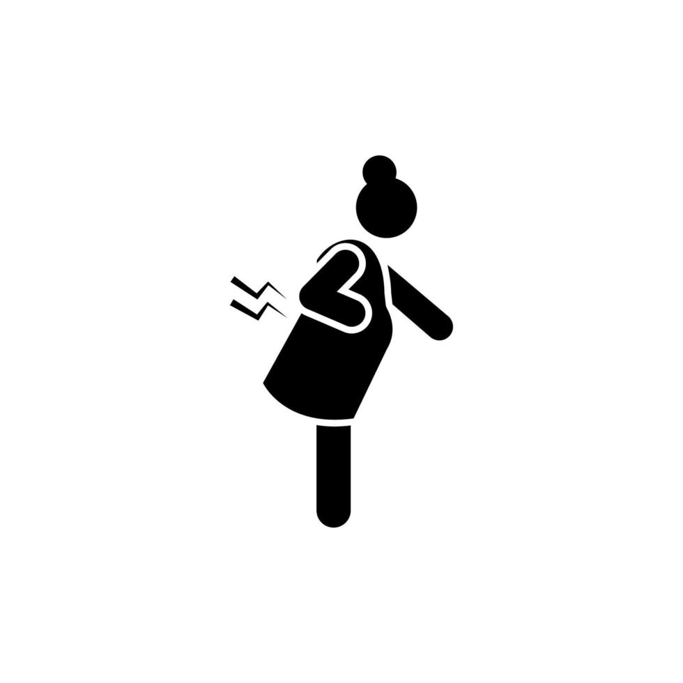Angry, mother, pregnant, pain vector icon