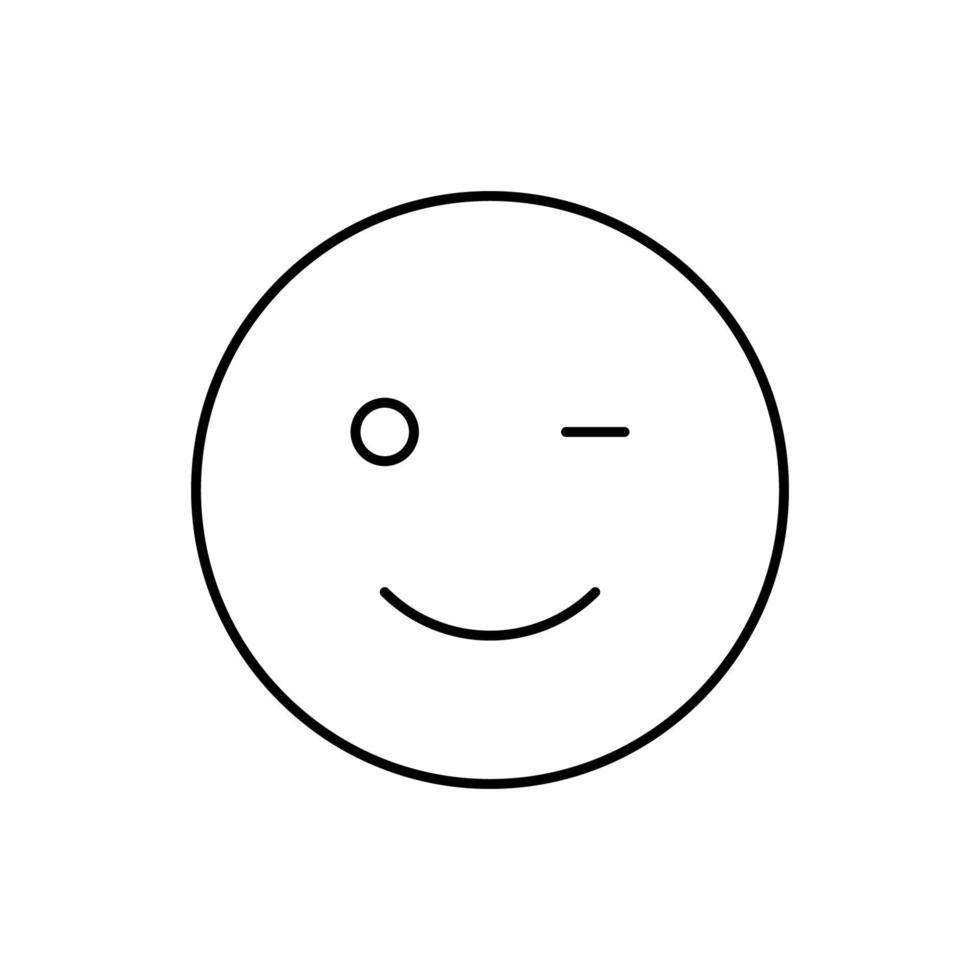 Wink, emotions vector icon